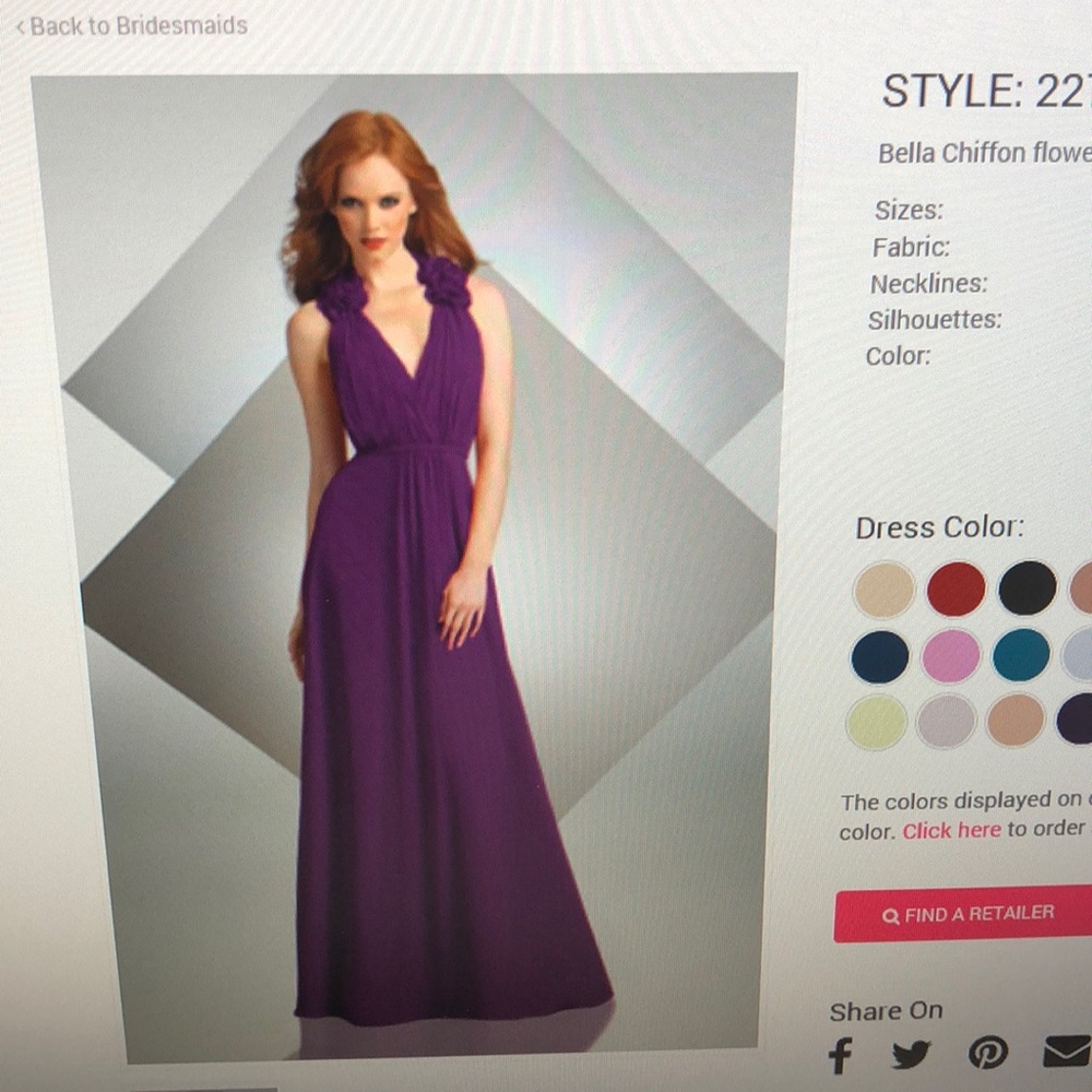 BARI JAY PLUM BRIDESMAID DRESS